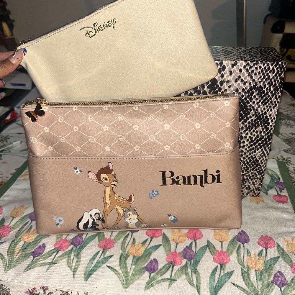 Bambi two piece cosmetic makeup bag set